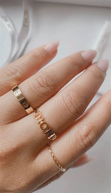 dior gold wedding band pinterest|Dior cd rings for women.